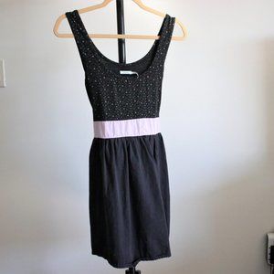 UO Kimchi Blue Black Flower Purple Dress